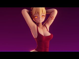 (sound) yoimiya female solo dancing - beat ver nsfw [genshin impact, vicineko;porn;hentai;r34;sex;blender;solo]